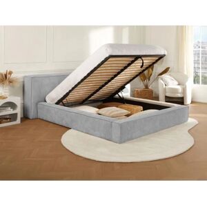 Lit de rangement en velours Pascal Morabito - 180x200 - Gris Lit de rangement en velours Pascal Morabito - 180x200 - Gris