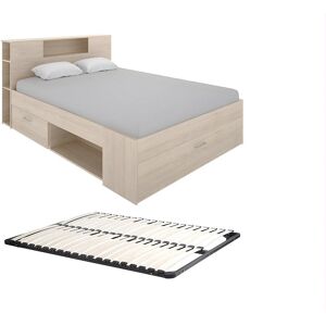 Vente-unique Leandre Naturbett mit Stauraum - 140x190cm Vente-unique Leandre Naturbett mit Stauraum - 140x190cm