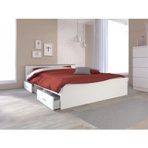 Vente-unique Weißes Bett mit Stauraum - 140x190 cm Vente-unique Weißes Bett mit Stauraum - 140x190 cm