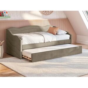 Vente-unique Schlafsofa mit 2 Matratzen - Beige & Taupe Vente-unique Schlafsofa mit 2 Matratzen - Beige & Taupe