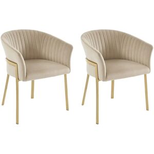 Beige Fluwelen Stoel Pascal Morabito - Stoel Beige Fluwelen Stoel Pascal Morabito - Stoel