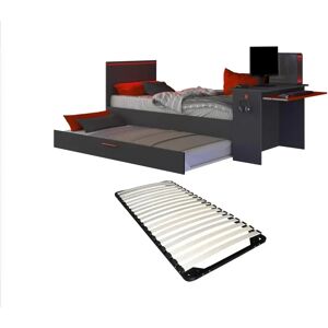 VOUANI Gamerbett mit Schreibtisch & LED - 100kg Support - 90x200cm VOUANI Gamerbett mit Schreibtisch & LED - 100kg Support - 90x200cm