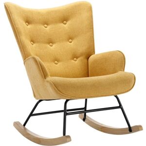 Vente-unique Sillón Balancín Mostaza en Tela Elmina II Vente-unique Sillón Balancín Mostaza en Tela Elmina II