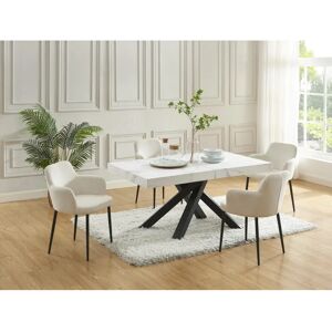 Table à manger extensible Vente-unique - 6 à 10 personnes - MDF & métal - Publicité Table à manger extensible Vente-unique - 6 à 10 personnes - MDF & métal - Publicité