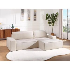 Canapé d'angle beige en tissu texturé Vente-Unique - Publicité Canapé d'angle beige en tissu texturé Vente-Unique - Publicité