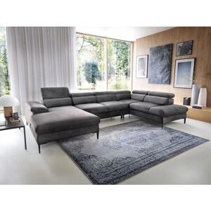 Pascal Morabito - Anthrazit Velvet Corner Couch - 7 Plätze Pascal Morabito - Anthrazit Velvet Corner Couch - 7 Plätze