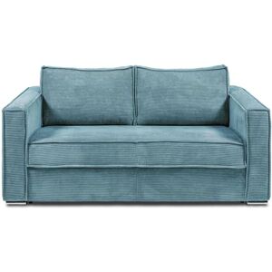 Rozkładana sofa 3-osobowa Loreto w turkusowym welurze - Sofa rozkładana Rozkładana sofa 3-osobowa Loreto w turkusowym welurze - Sofa rozkładana