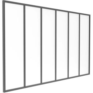 Bayview Mur en Verre Fixe - 180x105 cm Noir Intérieur - Publicité Bayview Mur en Verre Fixe - 180x105 cm Noir Intérieur - Publicité