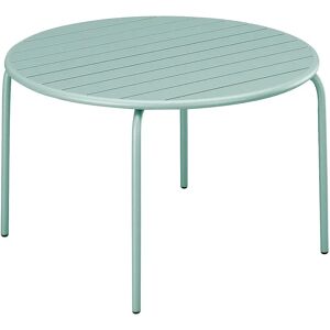 MYLIA Table de jardin Mirmande 130x130 cm en acier - Vert MYLIA Table de jardin Mirmande 130x130 cm en acier - Vert