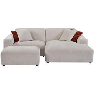 Maison Céphy Divano angolare in velluto TIRONO - Sofá esquinero derecho y chaise longue beige Maison Céphy Divano angolare in velluto TIRONO - Sofá esquinero derecho y chaise longue beige