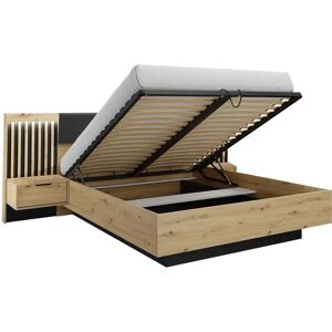 Vente-unique Bett mit Stauraum und LED-Beleuchtung - Modernes Design Vente-unique Bett mit Stauraum und LED-Beleuchtung - Modernes Design