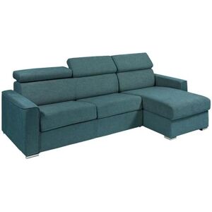 Canapé d'angle réversible bleu avec rangement - 140cm - Publicité Canapé d'angle réversible bleu avec rangement - 140cm - Publicité