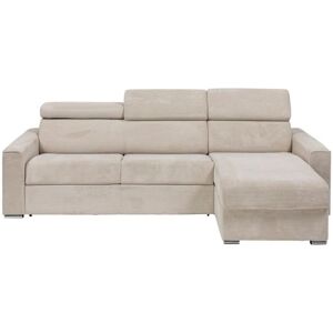 VIZIR Divano ad angolo reversibile in velluto beige - 160cm area notte VIZIR Divano ad angolo reversibile in velluto beige - 160cm area notte
