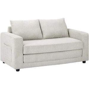 Canapé 2 Places Velours Beige Vente-unique - Canapé-Lit - Publicité Canapé 2 Places Velours Beige Vente-unique - Canapé-Lit - Publicité