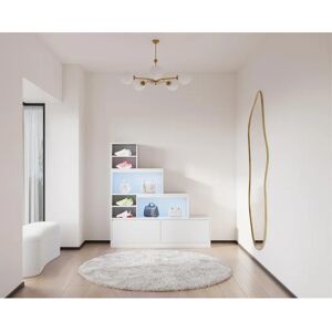 Armário para sapatos Lovila - 2 portas, 6 compartimentos - MDF - Branco Armário para sapatos Lovila - 2 portas, 6 compartimentos - MDF - Branco