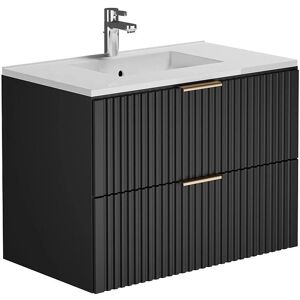Móveis de banheiro ZEVARA 80cm - Preto - Soft Close Móveis de banheiro ZEVARA 80cm - Preto - Soft Close