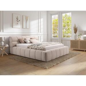 Cama com Armazenamento Pascal Morabito - Bege - 180x200 cm Cama com Armazenamento Pascal Morabito - Bege - 180x200 cm