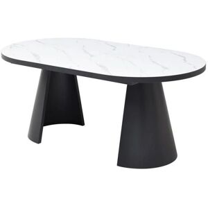 Vente-unique KORIZEA Uitklapbare Eettafel - Marmer Effect Vente-unique KORIZEA Uitklapbare Eettafel - Marmer Effect