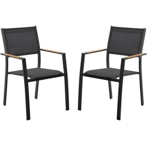 Chaises de jardin MYLIA MACILA Anthracite - Mobilier de jardin Chaises de jardin MYLIA MACILA Anthracite - Mobilier de jardin