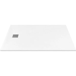 Vassoio doccia bianco in resina MIRNOSA - 120 x 80 cm - Effetto pietra moderno Vassoio doccia bianco in resina MIRNOSA - 120 x 80 cm - Effetto pietra moderno