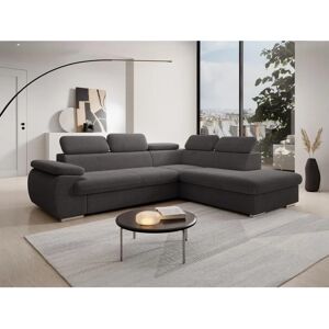 Vente-unique Canapé d'angle droit convertible en velours côtelé FABIEN - Publicité Vente-unique Canapé d'angle droit convertible en velours côtelé FABIEN - Publicité