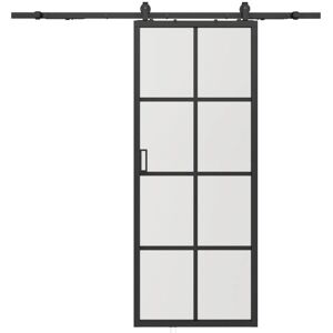 Porta deslizante WILDEN II preta - Interior, 205x73cm Porta deslizante WILDEN II preta - Interior, 205x73cm