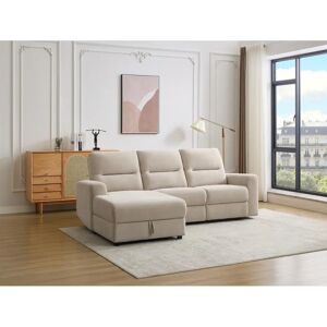 Vente-unique Linkse Hoekbank met Opbergruimte Beige Burioca Vente-unique Linkse Hoekbank met Opbergruimte Beige Burioca