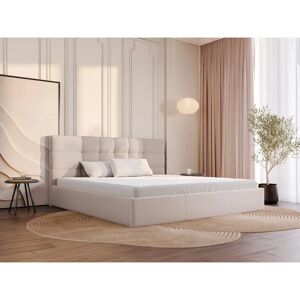 Cama ELIAVA Beige con Espacio de Almacenaje 200x200 Cama ELIAVA Beige con Espacio de Almacenaje 200x200