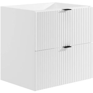 Szafka łazienkowa Vente-unique - MDF biały teksturowany - 60cm Szafka łazienkowa Vente-unique - MDF biały teksturowany - 60cm