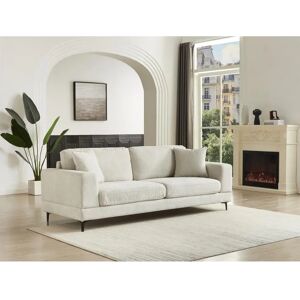 Vente-unique Jamolo Sofá de 3 Plazas - Tejido Beige Texturizado Vente-unique Jamolo Sofá de 3 Plazas - Tejido Beige Texturizado