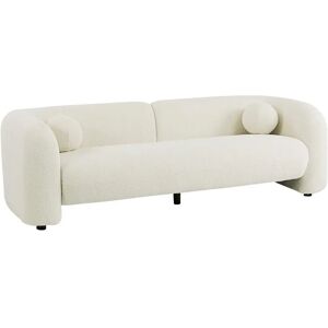 Vente-unique Vente-unique Canapé 3 Places en Tissu Bouclé Ivoire - Publicité Vente-unique Vente-unique Canapé 3 Places en Tissu Bouclé Ivoire - Publicité