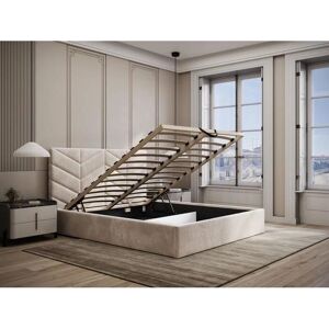 Justani Schlafsofa - Texturiertes Gewebe - Creme - 180x200cm Justani Schlafsofa - Texturiertes Gewebe - Creme - 180x200cm