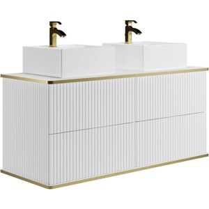 Szafka łazienkowa wisząca KELIZA - Podwójny zlew - 120cm Szafka łazienkowa wisząca KELIZA - Podwójny zlew - 120cm