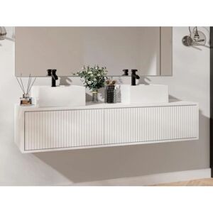 Gabinete de baño ARNEGA - Doble cajón - Rayado - 150cm Gabinete de baño ARNEGA - Doble cajón - Rayado - 150cm