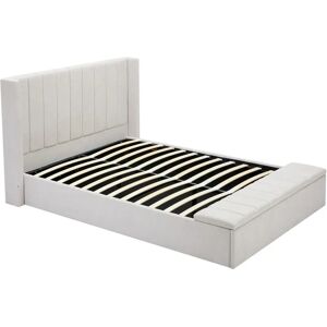 DOUINO Beiger Stauraumbett 140x190 cm mit Bank DOUINO Beiger Stauraumbett 140x190 cm mit Bank