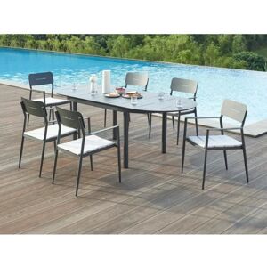 MYLIA Vente Gartenset - Ausziehbarer 170/240cm Tisch & Stapelstühle MYLIA Vente Gartenset - Ausziehbarer 170/240cm Tisch & Stapelstühle