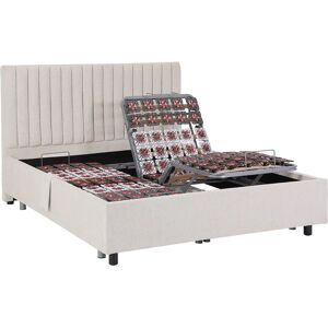Lits électrique réglable DREAMEA 2x70x190cm Tissu Beige - NALU - Publicité Lits électrique réglable DREAMEA 2x70x190cm Tissu Beige - NALU - Publicité
