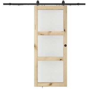 Schuifdeur ACOSTA II - Den en gehard glas - 3 ramen - H205 x L93 cm Schuifdeur ACOSTA II - Den en gehard glas - 3 ramen - H205 x L93 cm