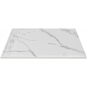 Lyrosa Vasca doccia rettangolare sottilissima - Resina SMC, Marmo bianco - 140x90cm Lyrosa Vasca doccia rettangolare sottilissima - Resina SMC, Marmo bianco - 140x90cm