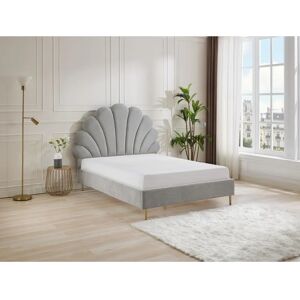 Vente-unique Muschelbett mit Stoffbezug - Hellgrau - 140x190cm - Inkl. Matratze Vente-unique Muschelbett mit Stoffbezug - Hellgrau - 140x190cm - Inkl. Matratze
