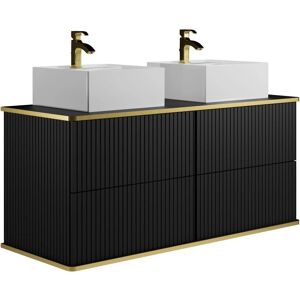 Vente-unique Zestaw Mebli Łazienkowych - Czarny - 120 cm Vente-unique Zestaw Mebli Łazienkowych - Czarny - 120 cm