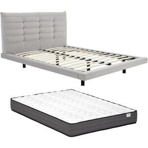Lit Velours NISATIO 180x200cm - Pieds Métal - Tête de lit Capitonnée - Publicité Lit Velours NISATIO 180x200cm - Pieds Métal - Tête de lit Capitonnée - Publicité
