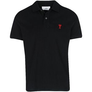 AMI Alexandre Mattiussi Schwarzes Ami de Cœur Polo - Bio-Baumwolle - Größe Large - Damen AMI Alexandre Mattiussi Schwarzes Ami de Cœur Polo - Bio-Baumwolle - Größe Large - Damen