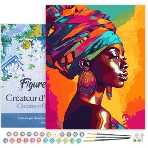 Figuredart Modèle Femme Africaine Vibrante - Kit de Peinture - Publicité Figuredart Modèle Femme Africaine Vibrante - Kit de Peinture - Publicité