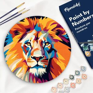 Sada malování s průvodcem Figuredart - Dřevěný disk 30cm - Živé barvy Sada malování s průvodcem Figuredart - Dřevěný disk 30cm - Živé barvy