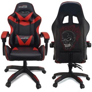 Amstrad AMS-800-RED-SKRED - Fauteuil de bureau squelette - Publicité Amstrad AMS-800-RED-SKRED - Fauteuil de bureau squelette - Publicité