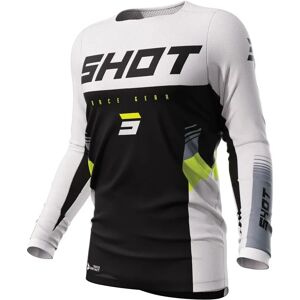 Maillot de motocross Shot Contact Tracer - Noir Blanc - 2XL - Unisexe - Publicité Maillot de motocross Shot Contact Tracer - Noir Blanc - 2XL - Unisexe - Publicité
