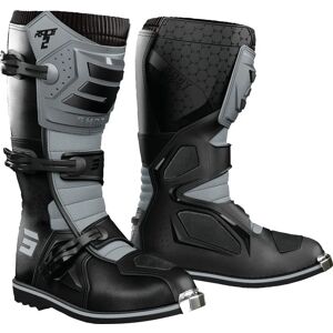 Botas de Motocross Shot Race 2 - Negro Gris - 40 Botas de Motocross Shot Race 2 - Negro Gris - 40
