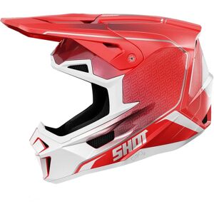 Casco Cross Shot Race Gear - Rosso - Leggero, Resistente agli Urti Casco Cross Shot Race Gear - Rosso - Leggero, Resistente agli Urti
