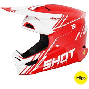 Casco de Cross Shot Race Gear - Rojo - Ligero, Ventilado, Certificado MIPS - Casco de Cross Casco de Cross Shot Race Gear - Rojo - Ligero, Ventilado, Certificado MIPS - Casco de Cross